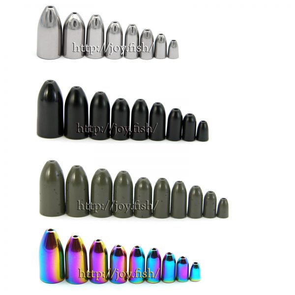9 DIFFERENT COLORS AND 8 DIFFERENT SIZES TUNGSTEN WORM WEIGHTS 